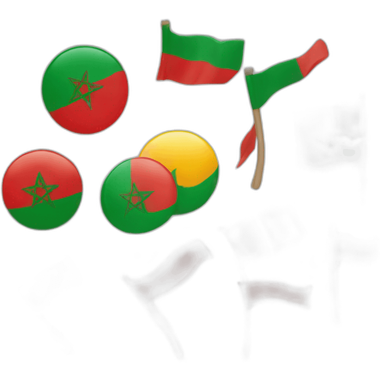 Settings emojis , Using Moroccan flag Colors emoji