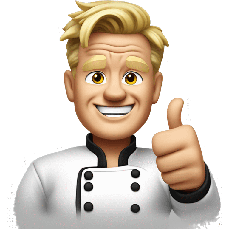 gordon ramsey giving thumbs up, photo realistic emoji