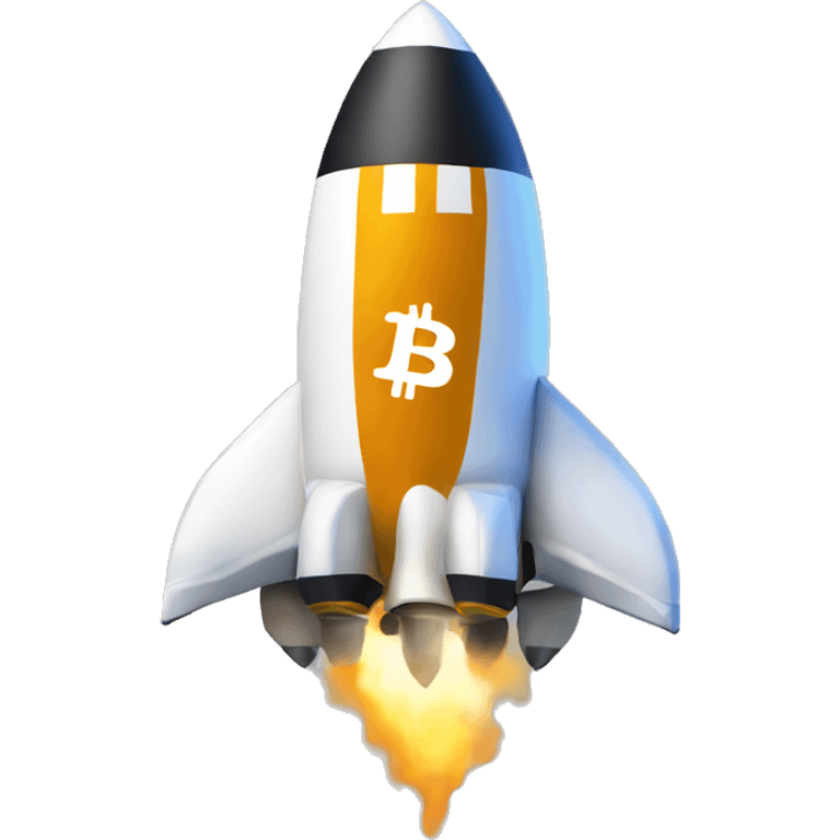 Bitcoin on rocket emoji