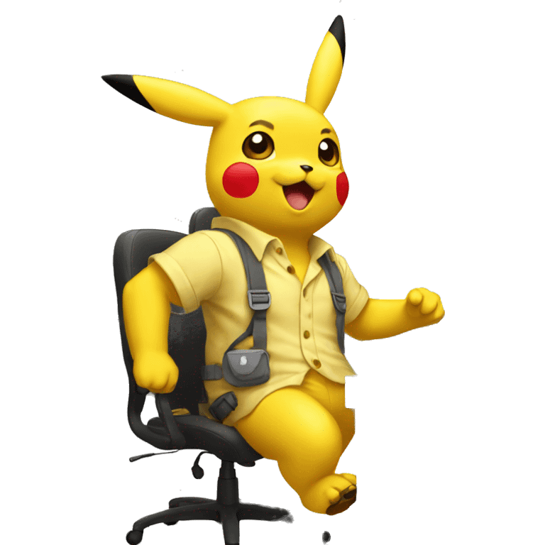 Pikachu trabajando  emoji