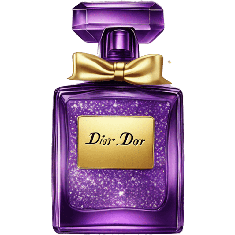 Expensive Purple dior perfume with sparkles emoji