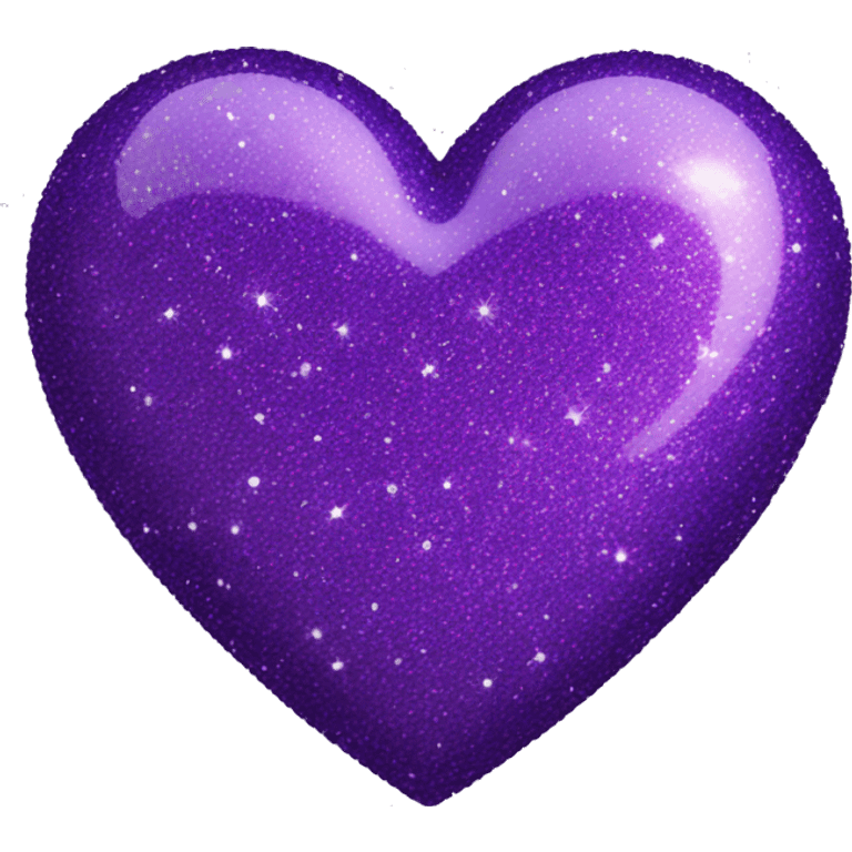 Purple glitter heart emoji