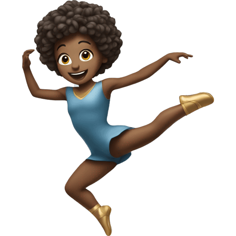 Dancer doing a leap emoji