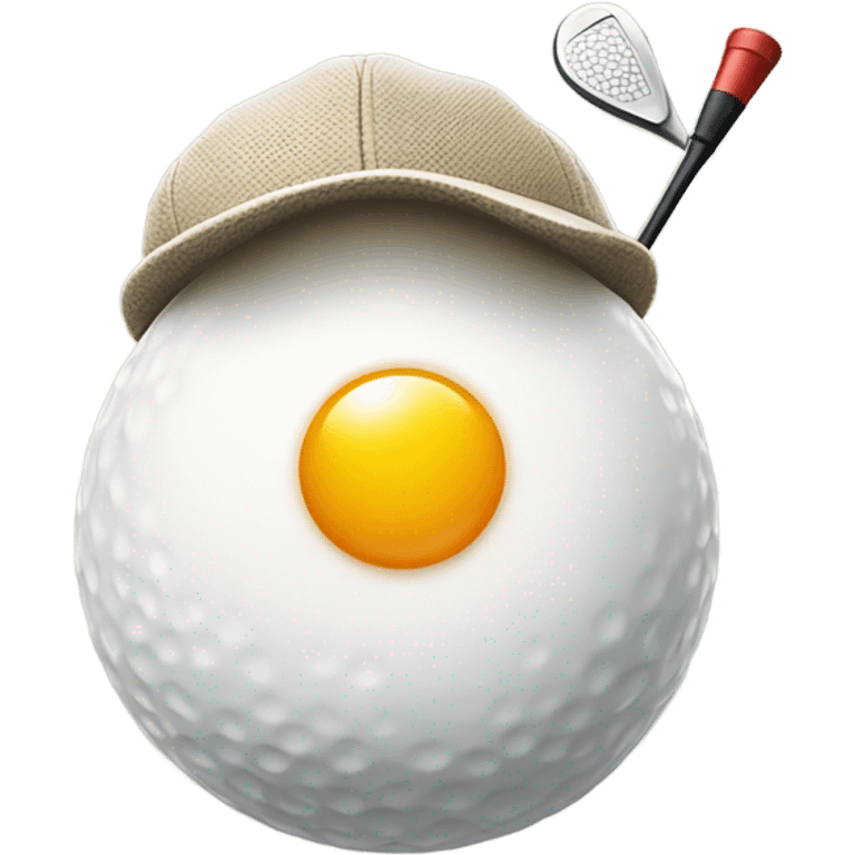 Fried egg golfing emoji