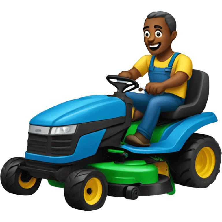 Dad mowing emoji