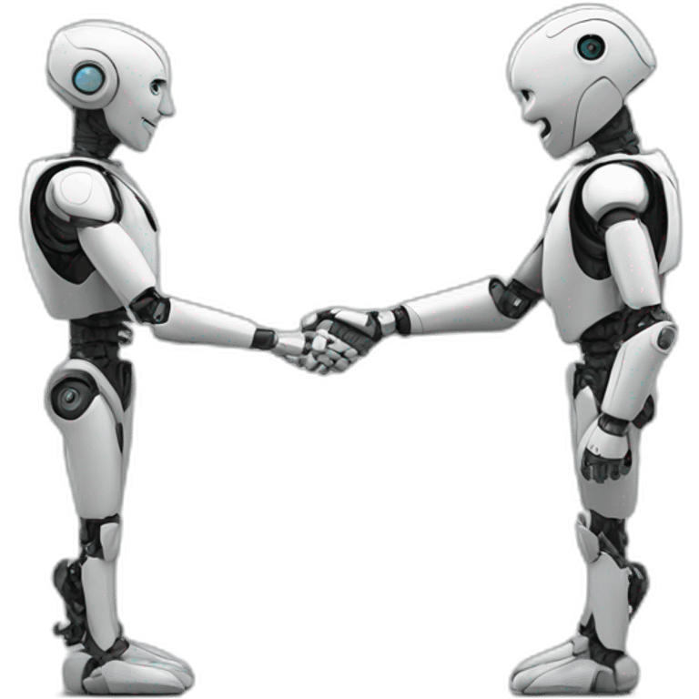 human and robot handshake emoji