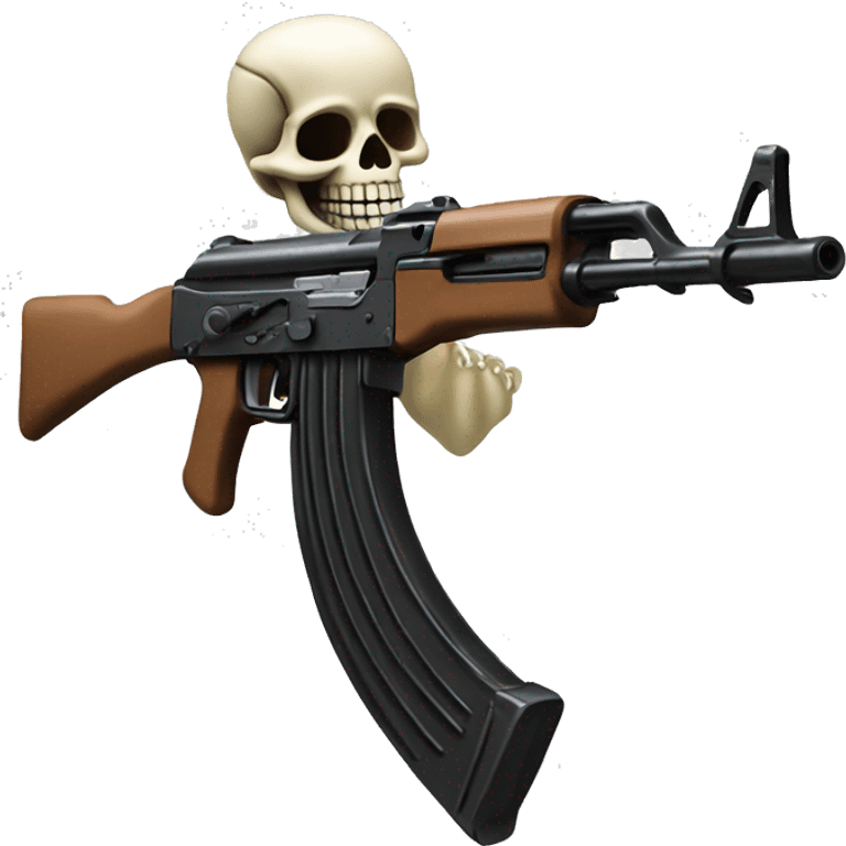 skeleton hand holding an AK47 emoji