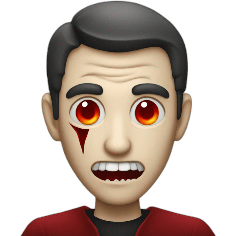 Evil red Data vampire emoji