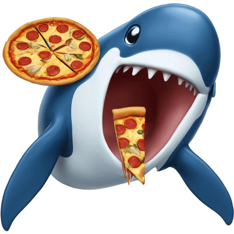 whale eating pizza  emoji