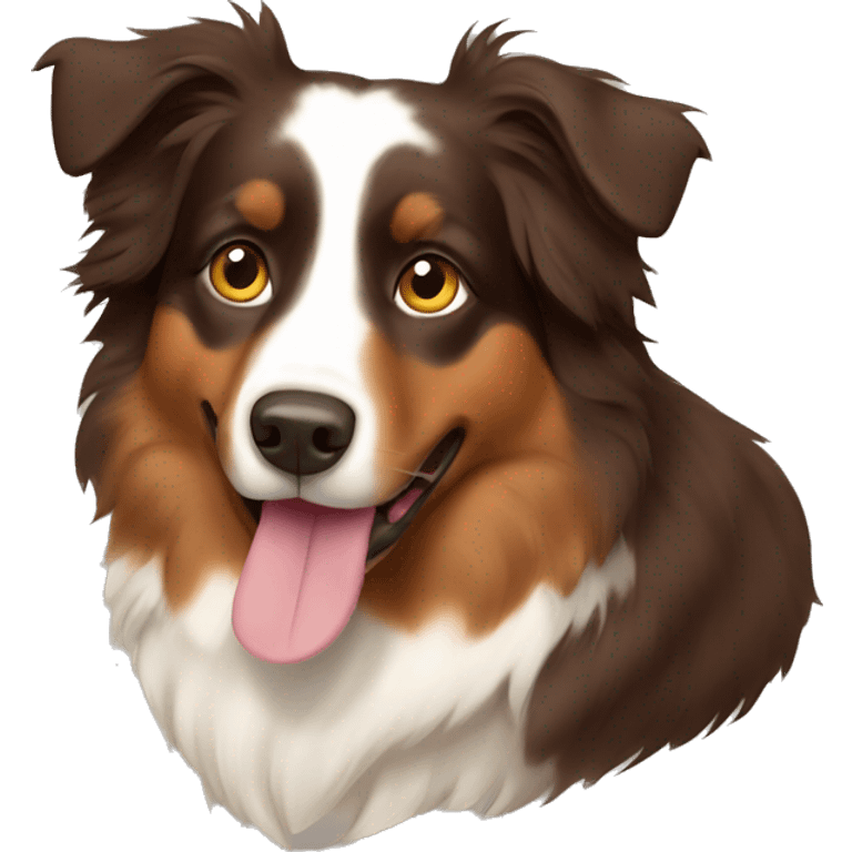 Brown Australian shepherd  emoji