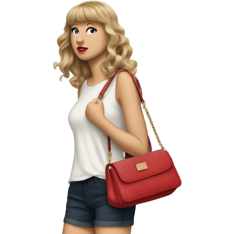 Stingy Taylor Swift clutching her purse tightly  emoji