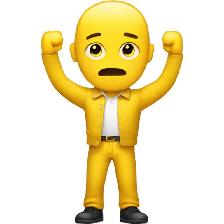 yellow man doing a shoulder shrug to show that he doesn't know something emoji