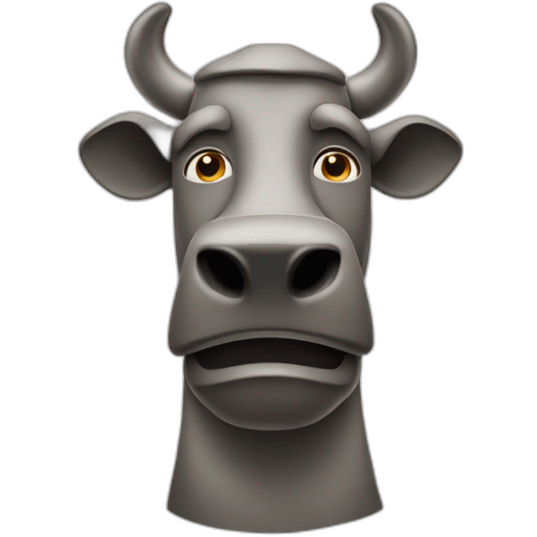 A moai cow emoji