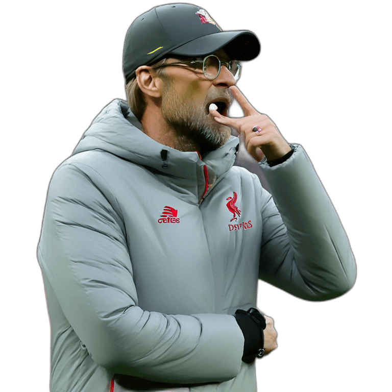 jurgen Klopp is doing "kiss" gesture emoji