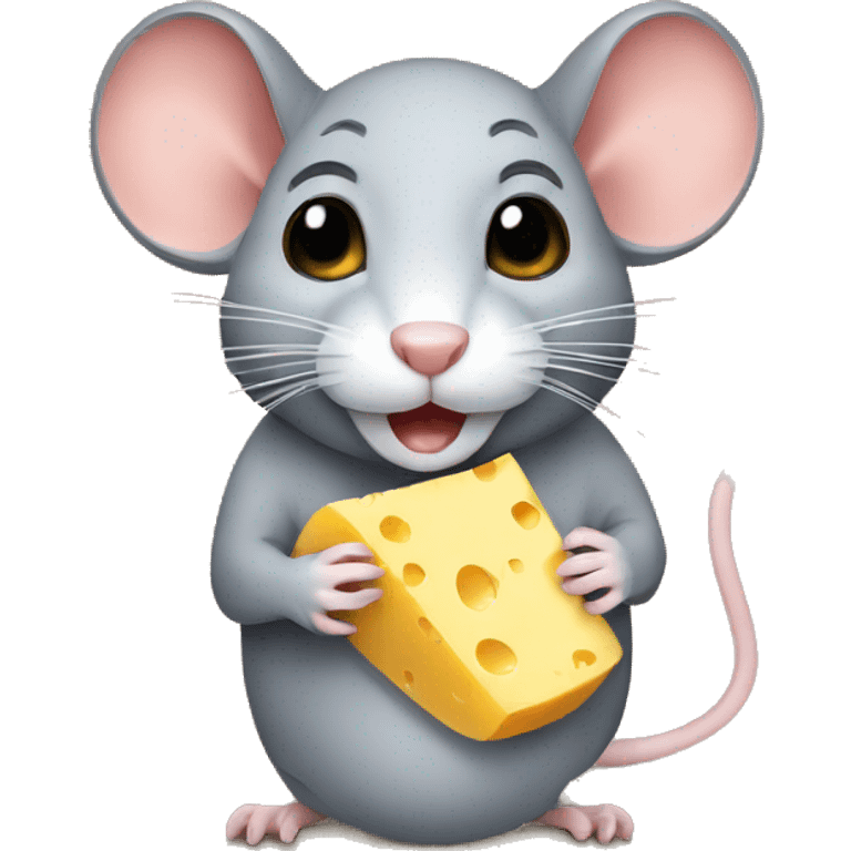 Rat with cheese  emoji