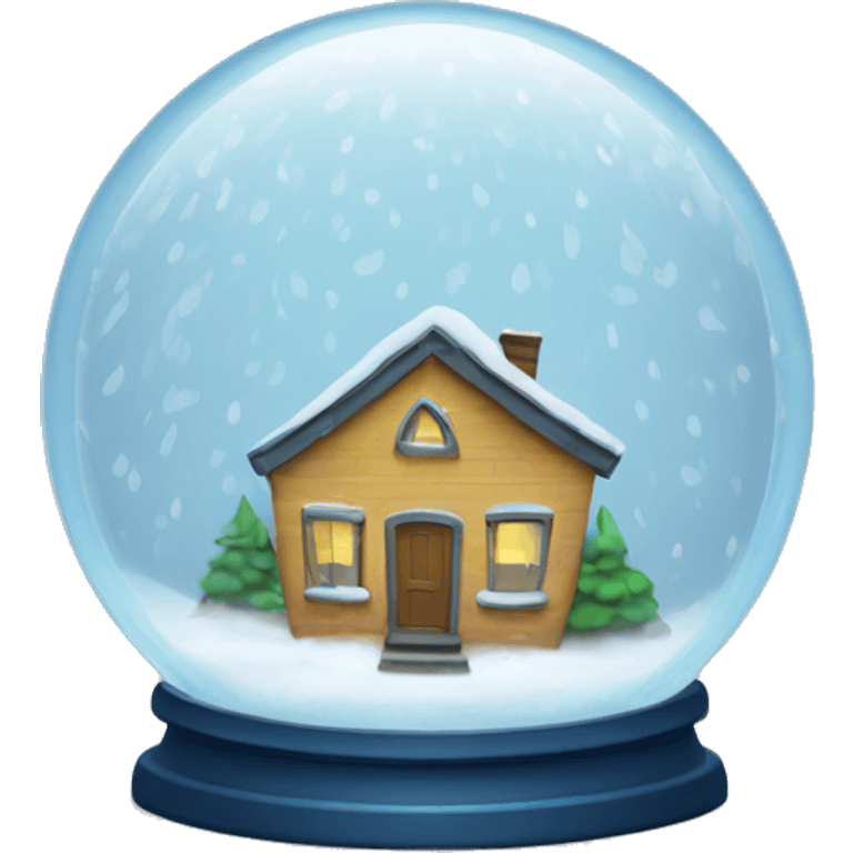 snow globe rainy storm emoji