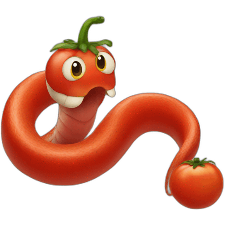 Tomato-snake emoji