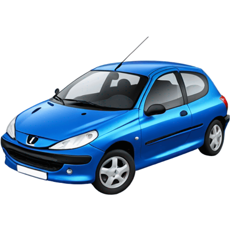 Peugeot 206 in blue emoji