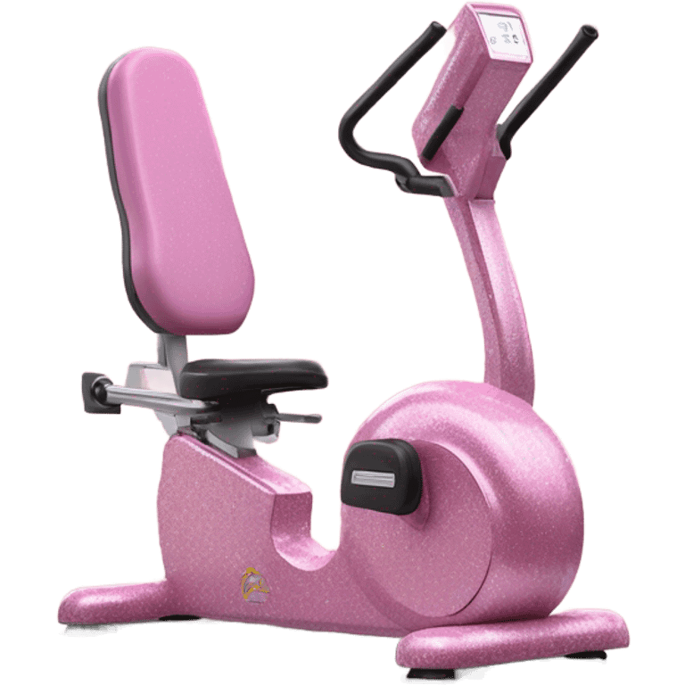 Pink glitter exercise machine  emoji