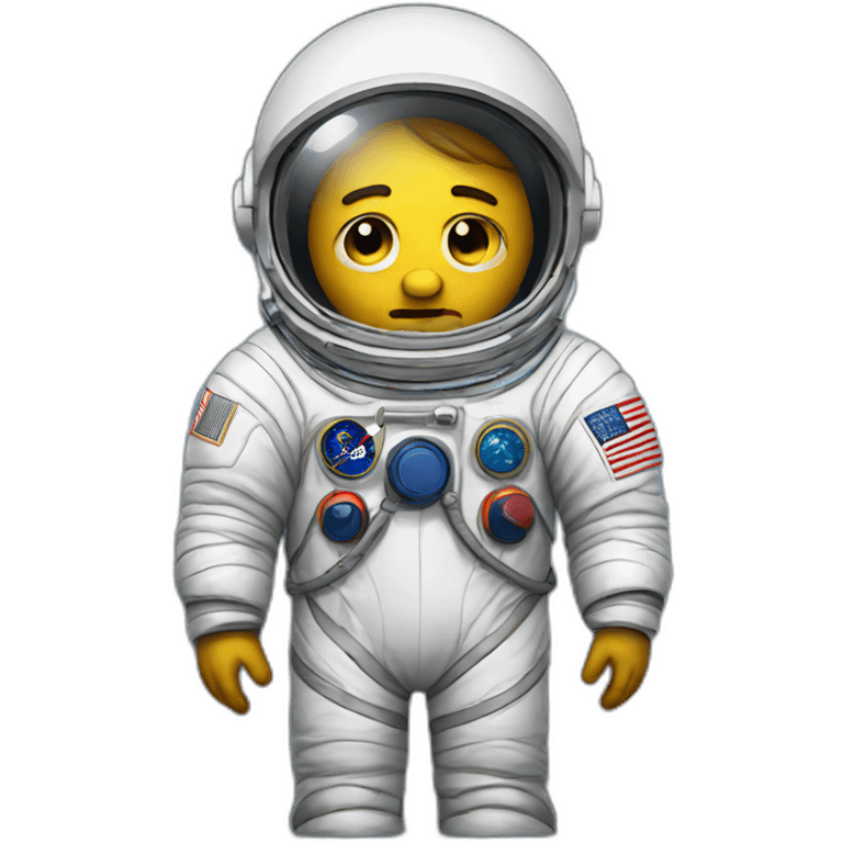 Sad astronaut emoji