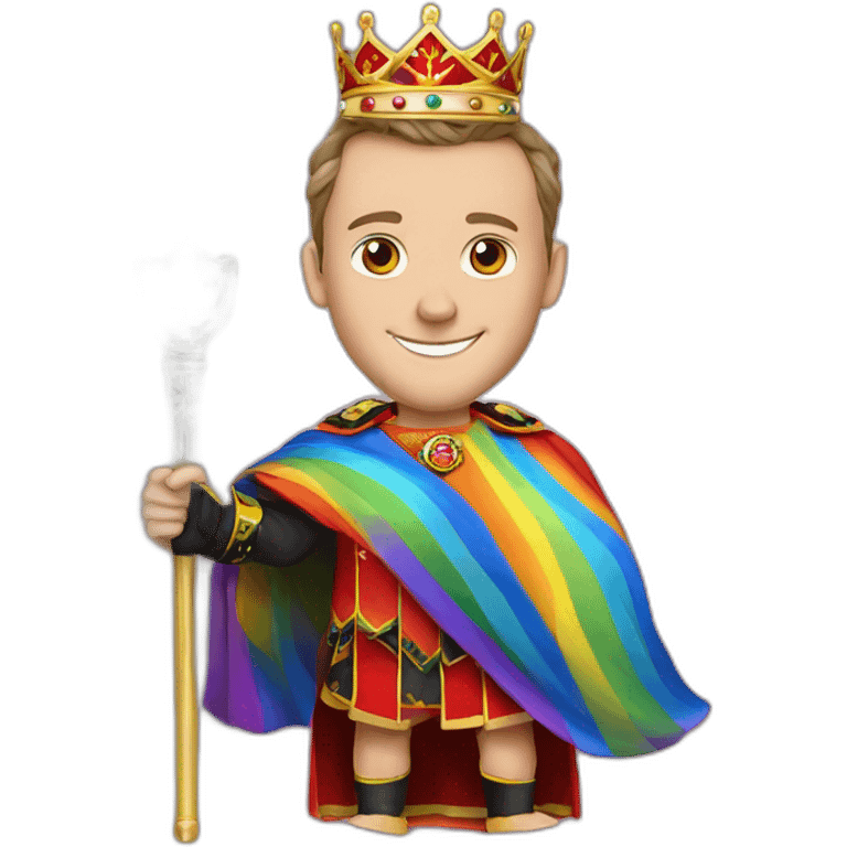 Jonathan Toews as a rainbow king with a royal robe on emoji