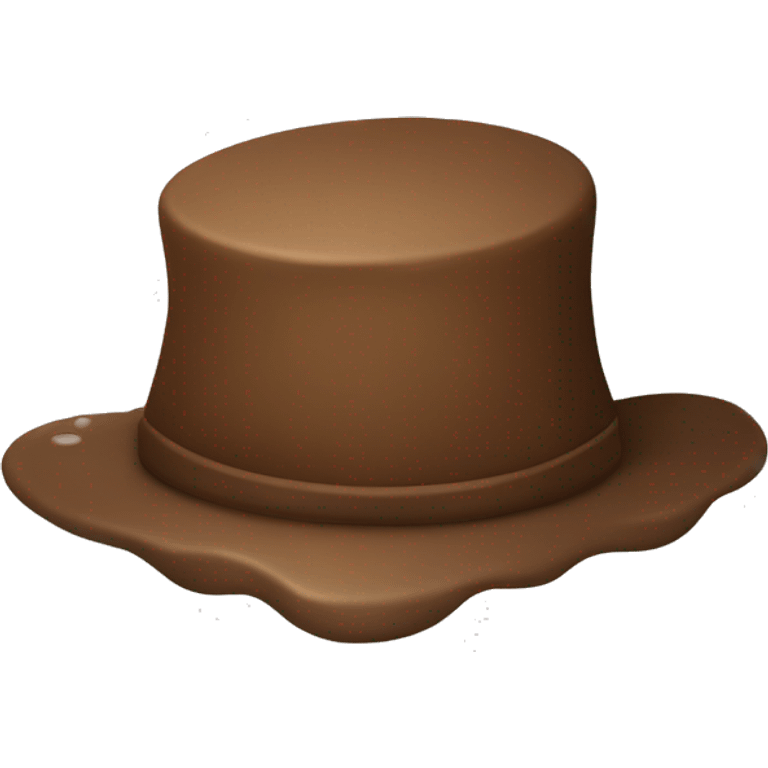 brown puddle this hat emoji