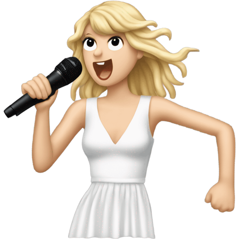 Taylor swift at the eras tour singing cruel summer emoji