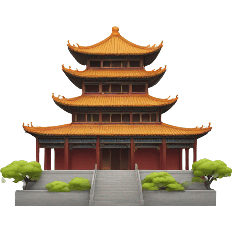 building with chinese style emoji