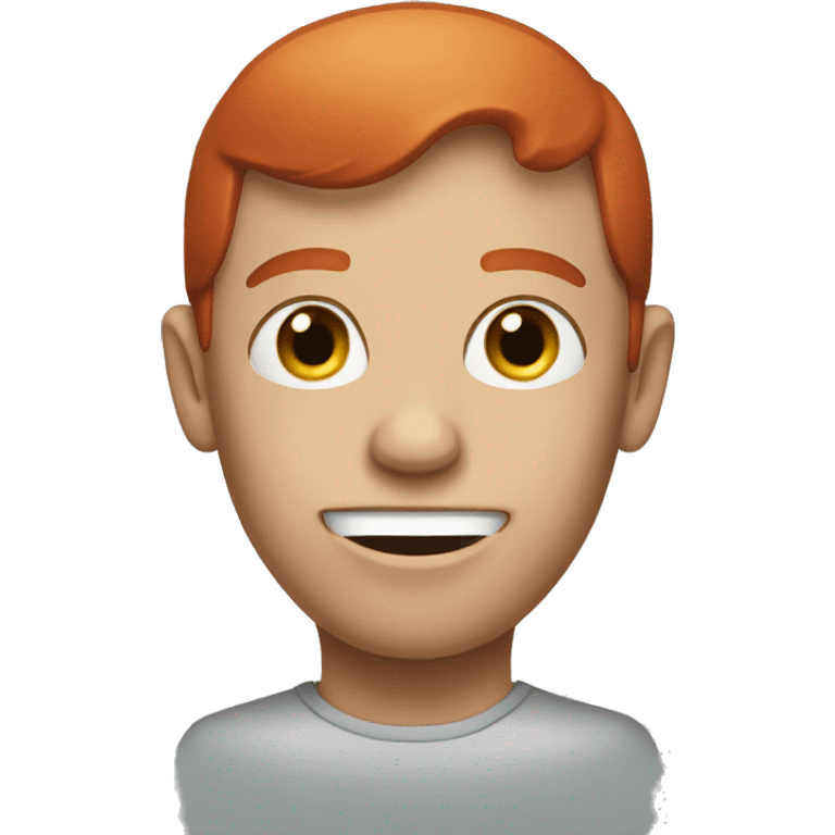 Red headed annoying dummy emoji