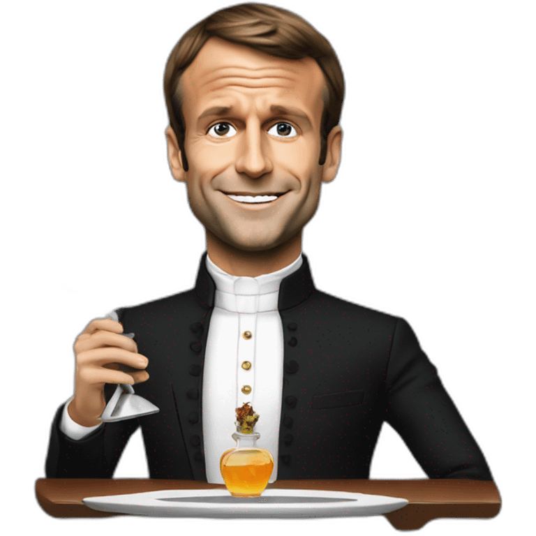 Emmanuel Macron using a shisha emoji