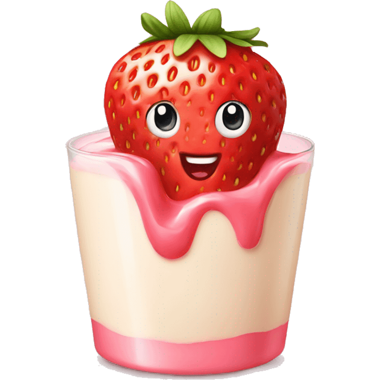 Strawberry cream emoji