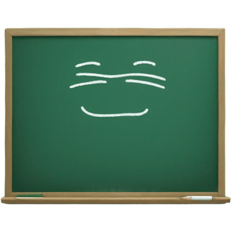 green  Board with chalk writing emoji