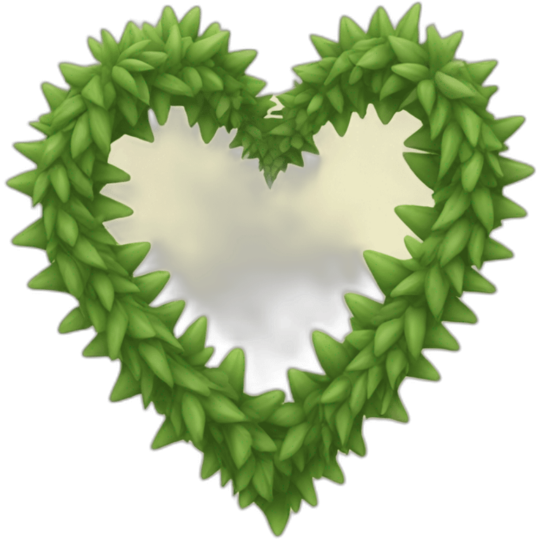 Spiky vine heart border emoji