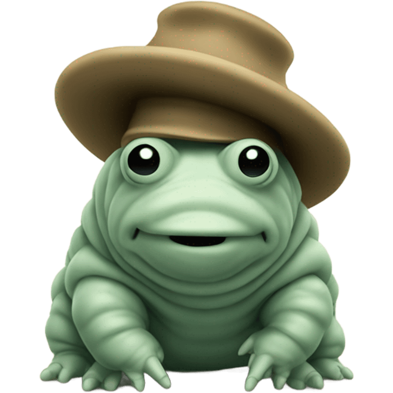 Tardigrade in a hat emoji