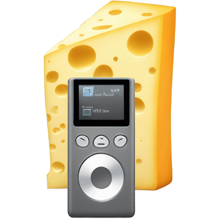 Cheese with mp3 emoji