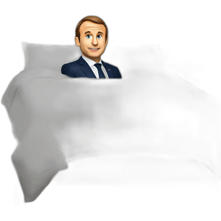 Macron dans un lit  emoji