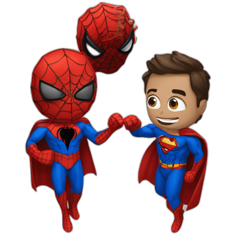 Spiderman vs superman emoji