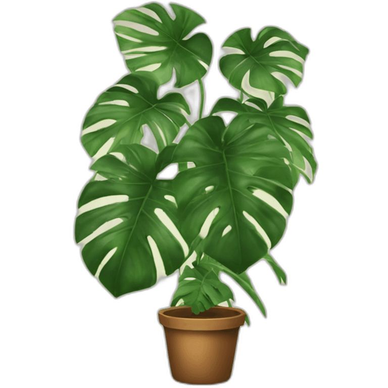 Monstera plant emoji