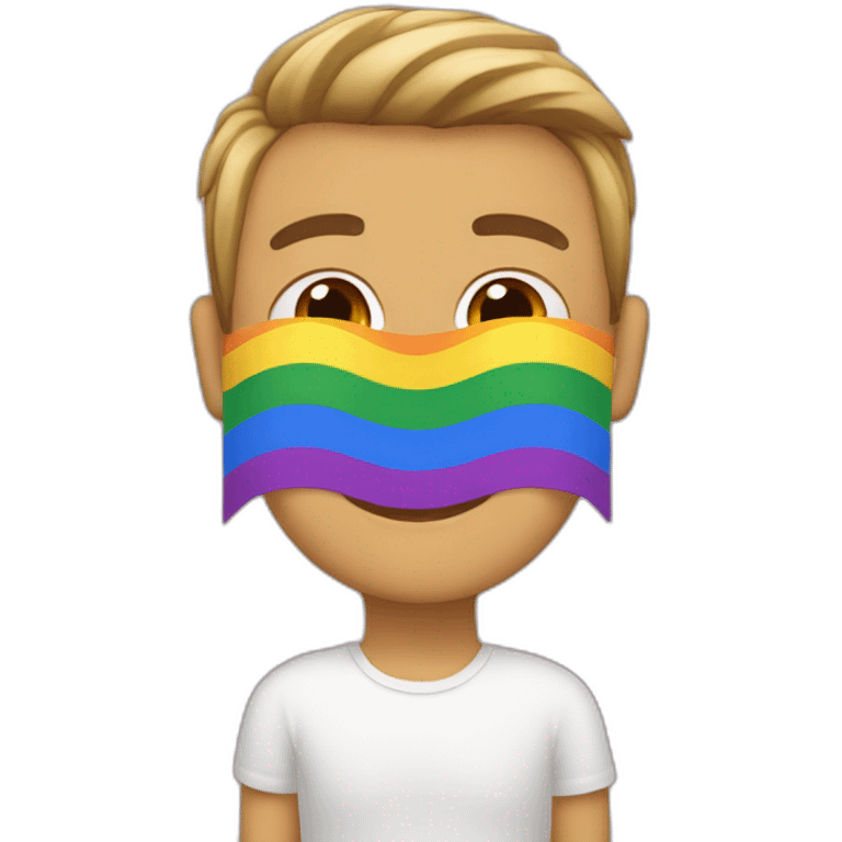 Drapeau Hetero qui soutient les lgbt emoji