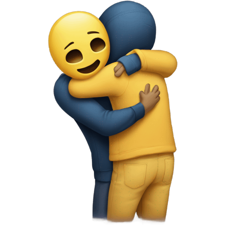 The hugging emoji but its a backstabber instead of a friend emoji