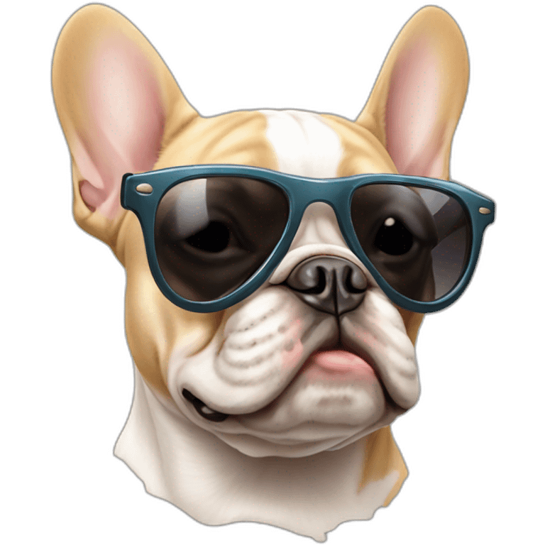 French bulldog with sunglass and cigar emoji