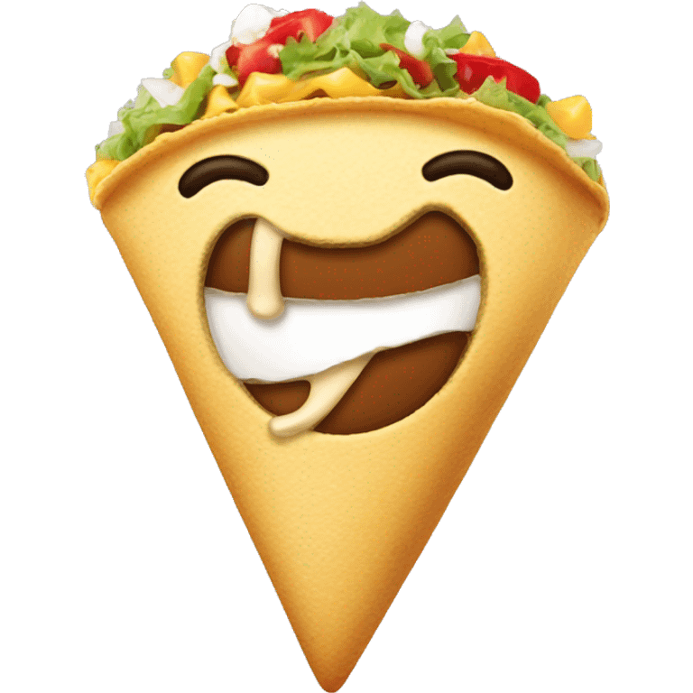 Smile taco with ice cream emoji