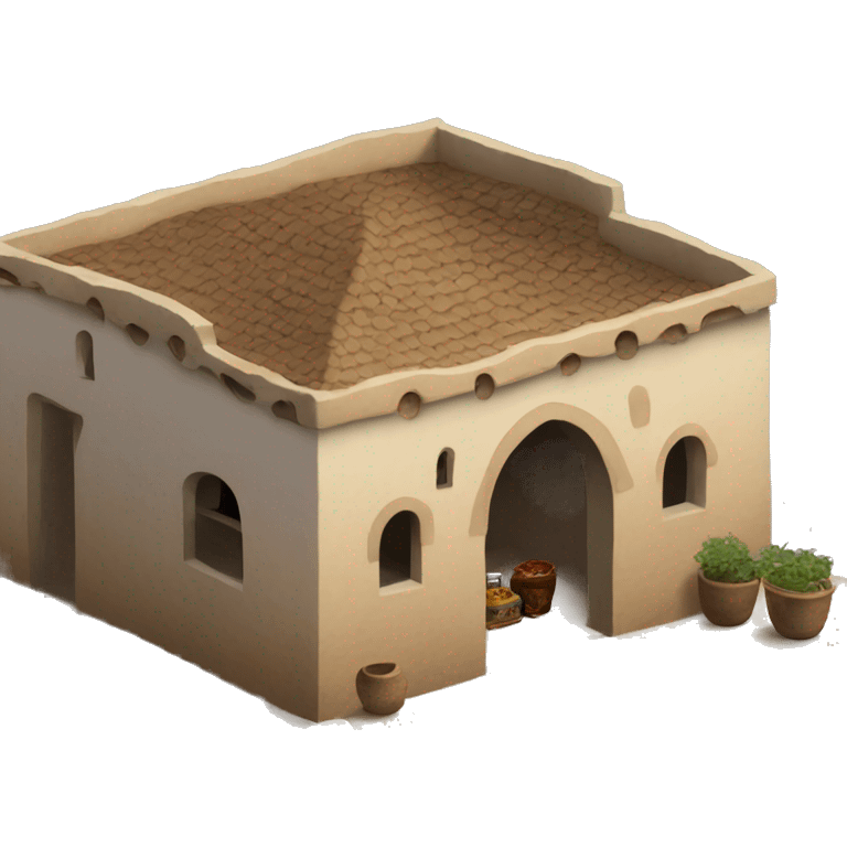 photorealistic poor Arabian house emoji