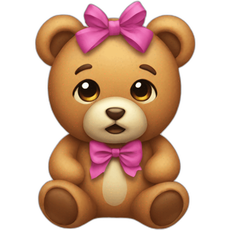 Teddy with bow emoji