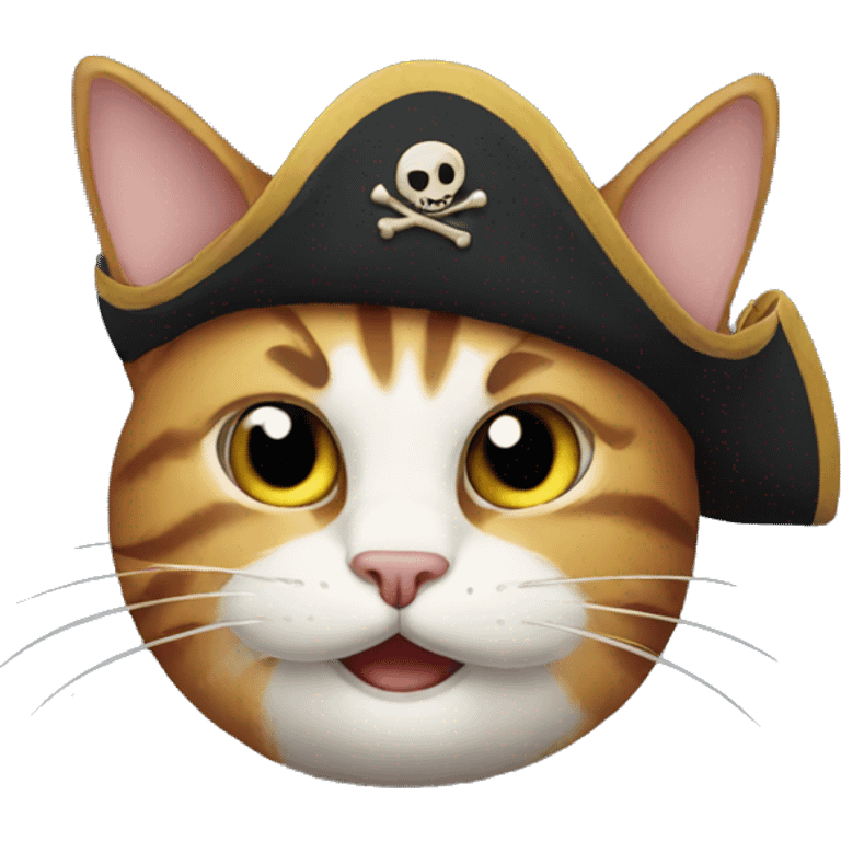 Pirate cat winking emoji