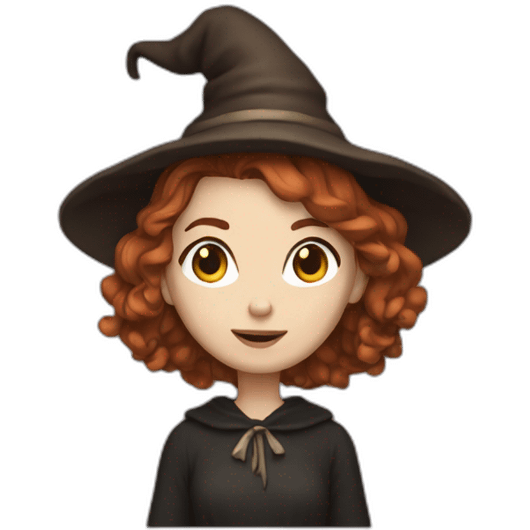 withe witch with brown pixie hair emoji