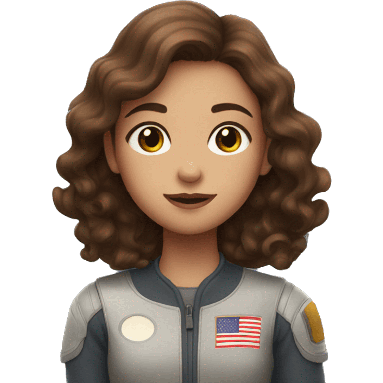  A girl with brown hair in love with space and stars  emoji