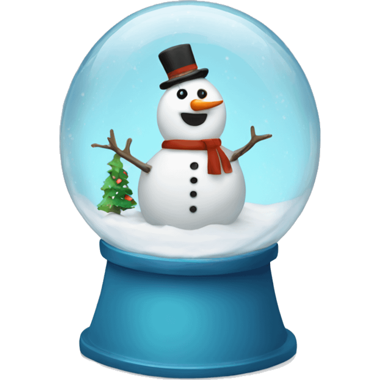 Snow globe  with snowman inside emoji