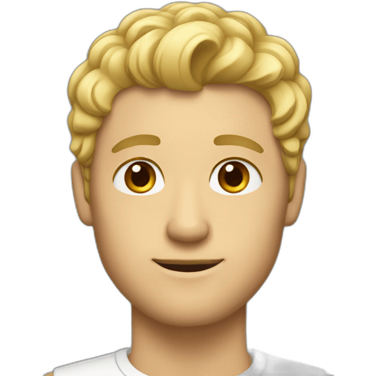 blonde haired man with brown eyes and light stubble emoji