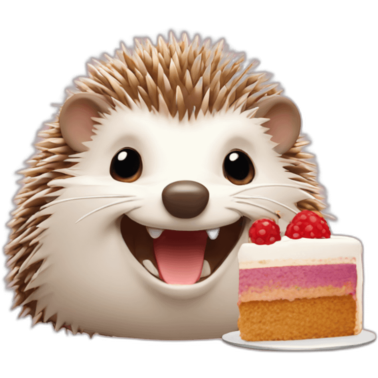 hedgehog-eats-cake emoji